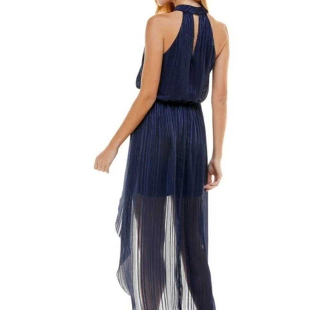 Elegant Navy Blue Women's Dress - Picture 2 of 5